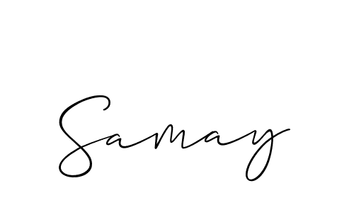 Design your own signature with our free online signature maker. With this signature software, you can create a handwritten (Allison_Script) signature for name Samay. Samay signature style 2 images and pictures png