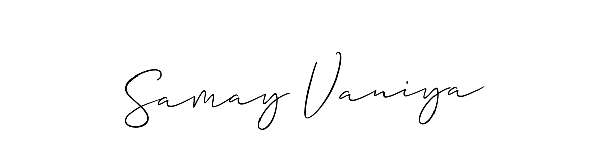 Once you've used our free online signature maker to create your best signature Allison_Script style, it's time to enjoy all of the benefits that Samay Vaniya name signing documents. Samay Vaniya signature style 2 images and pictures png