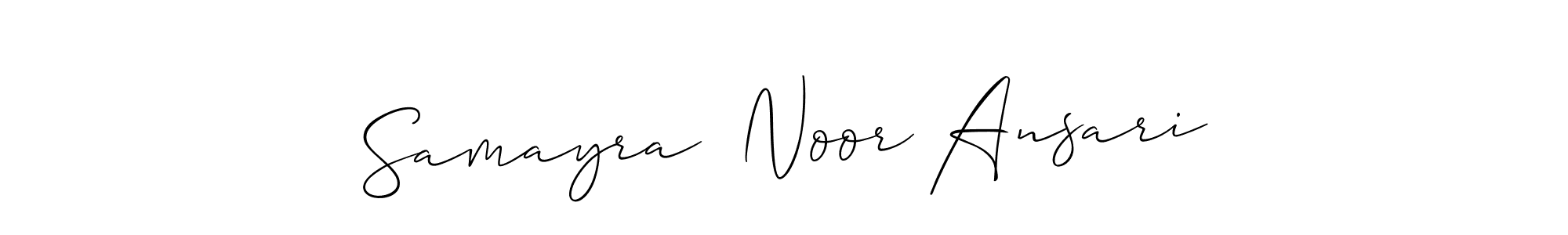 Check out images of Autograph of Samayra  Noor Ansari name. Actor Samayra  Noor Ansari Signature Style. Allison_Script is a professional sign style online. Samayra  Noor Ansari signature style 2 images and pictures png