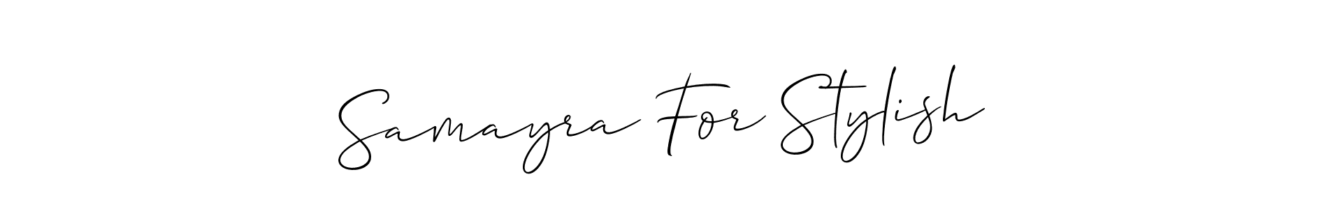 It looks lik you need a new signature style for name Samayra For Stylish. Design unique handwritten (Allison_Script) signature with our free signature maker in just a few clicks. Samayra For Stylish signature style 2 images and pictures png