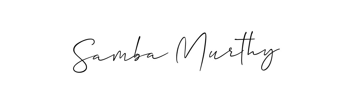 It looks lik you need a new signature style for name Samba Murthy. Design unique handwritten (Allison_Script) signature with our free signature maker in just a few clicks. Samba Murthy signature style 2 images and pictures png