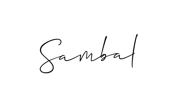 Similarly Allison_Script is the best handwritten signature design. Signature creator online .You can use it as an online autograph creator for name Sambal. Sambal signature style 2 images and pictures png