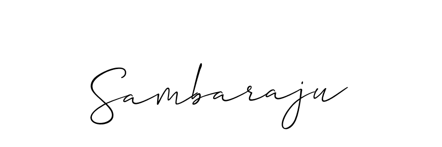 Also we have Sambaraju name is the best signature style. Create professional handwritten signature collection using Allison_Script autograph style. Sambaraju signature style 2 images and pictures png