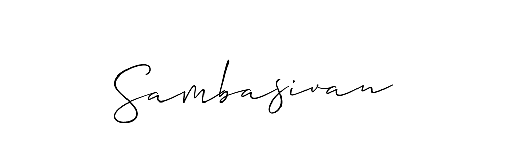 How to make Sambasivan signature? Allison_Script is a professional autograph style. Create handwritten signature for Sambasivan name. Sambasivan signature style 2 images and pictures png