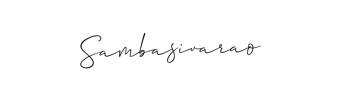 Create a beautiful signature design for name Sambasivarao. With this signature (Allison_Script) fonts, you can make a handwritten signature for free. Sambasivarao signature style 2 images and pictures png