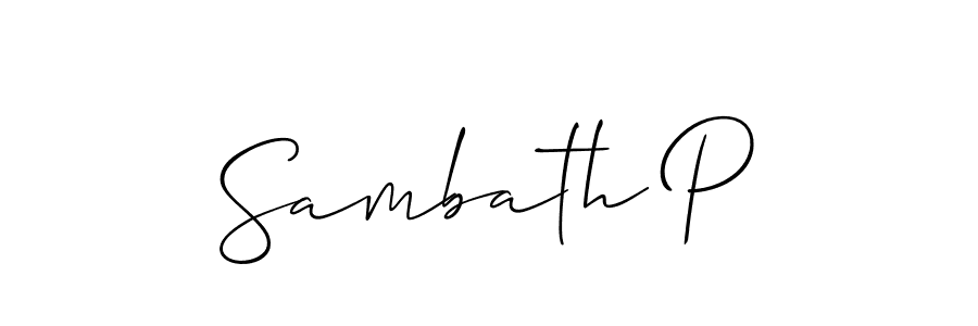 Once you've used our free online signature maker to create your best signature Allison_Script style, it's time to enjoy all of the benefits that Sambath P name signing documents. Sambath P signature style 2 images and pictures png