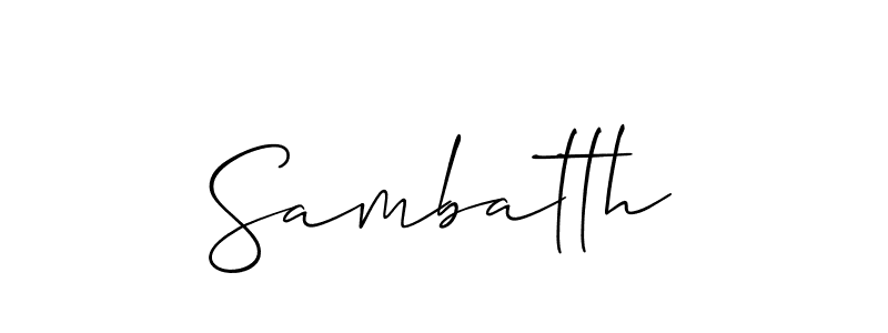 Make a beautiful signature design for name Sambatth. Use this online signature maker to create a handwritten signature for free. Sambatth signature style 2 images and pictures png