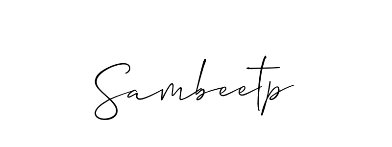 Allison_Script is a professional signature style that is perfect for those who want to add a touch of class to their signature. It is also a great choice for those who want to make their signature more unique. Get Sambeetp name to fancy signature for free. Sambeetp signature style 2 images and pictures png