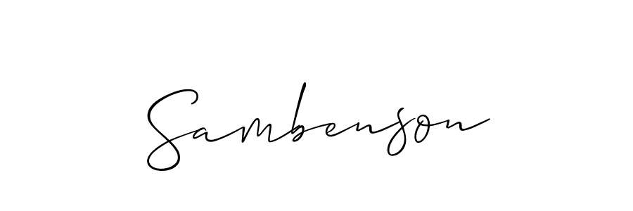 Also we have Sambenson name is the best signature style. Create professional handwritten signature collection using Allison_Script autograph style. Sambenson signature style 2 images and pictures png