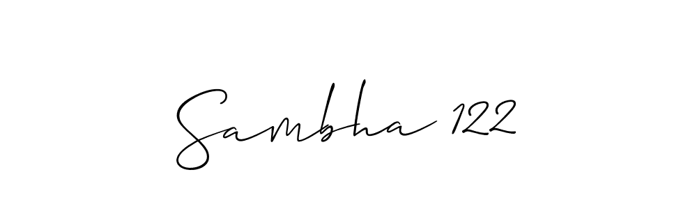 How to Draw Sambha 122 signature style? Allison_Script is a latest design signature styles for name Sambha 122. Sambha 122 signature style 2 images and pictures png