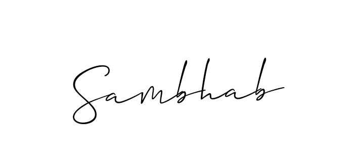 Similarly Allison_Script is the best handwritten signature design. Signature creator online .You can use it as an online autograph creator for name Sambhab. Sambhab signature style 2 images and pictures png