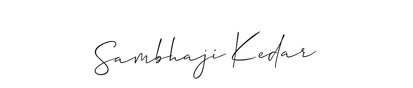 You should practise on your own different ways (Allison_Script) to write your name (Sambhaji Kedar) in signature. don't let someone else do it for you. Sambhaji Kedar signature style 2 images and pictures png