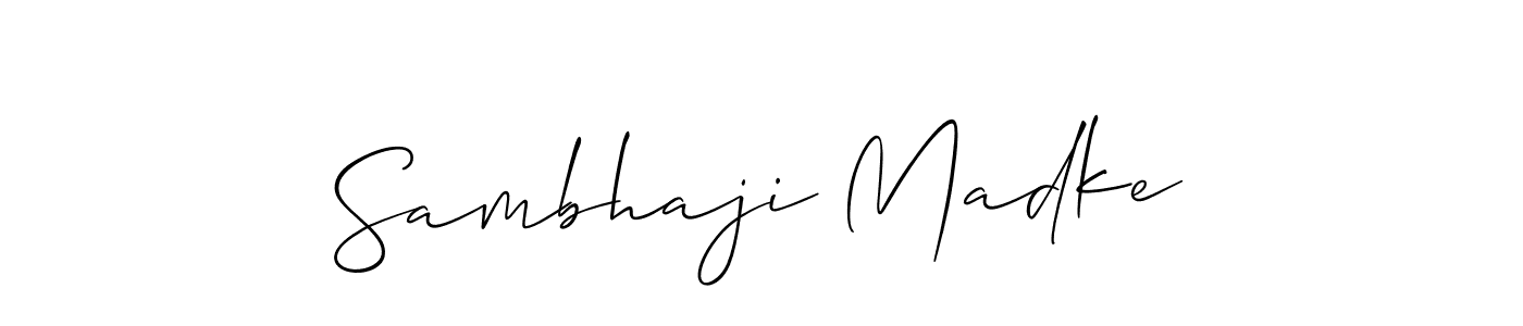 Create a beautiful signature design for name Sambhaji Madke. With this signature (Allison_Script) fonts, you can make a handwritten signature for free. Sambhaji Madke signature style 2 images and pictures png