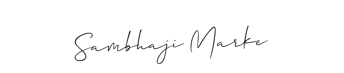 Create a beautiful signature design for name Sambhaji Marke. With this signature (Allison_Script) fonts, you can make a handwritten signature for free. Sambhaji Marke signature style 2 images and pictures png