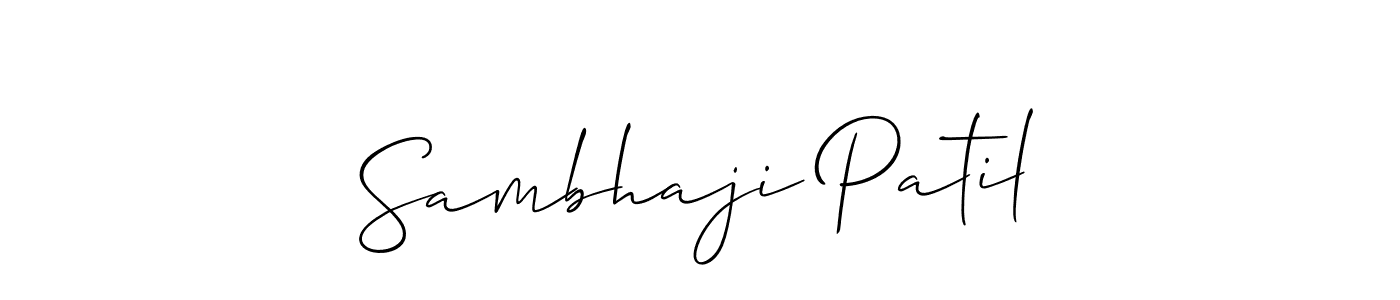 You should practise on your own different ways (Allison_Script) to write your name (Sambhaji Patil) in signature. don't let someone else do it for you. Sambhaji Patil signature style 2 images and pictures png