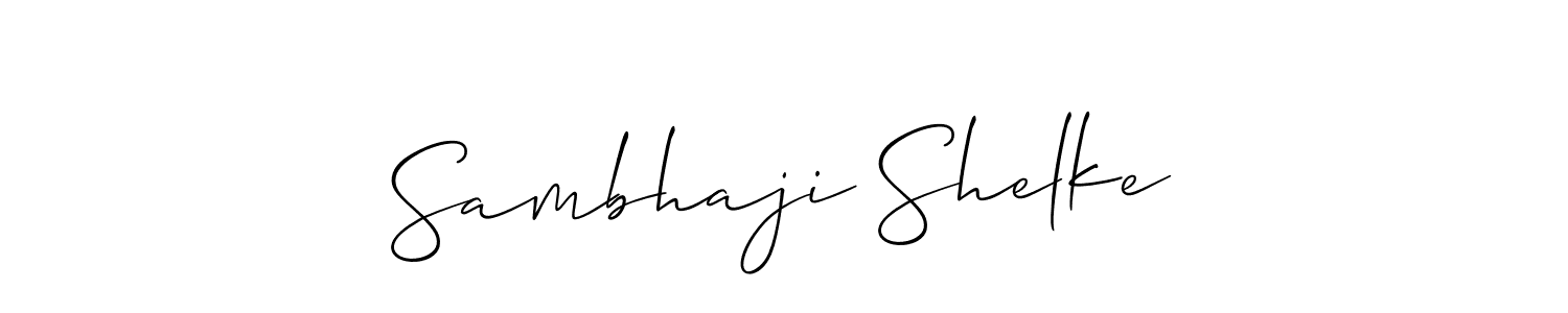 Create a beautiful signature design for name Sambhaji Shelke. With this signature (Allison_Script) fonts, you can make a handwritten signature for free. Sambhaji Shelke signature style 2 images and pictures png