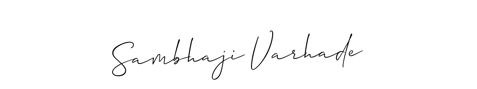 How to make Sambhaji Varhade signature? Allison_Script is a professional autograph style. Create handwritten signature for Sambhaji Varhade name. Sambhaji Varhade signature style 2 images and pictures png