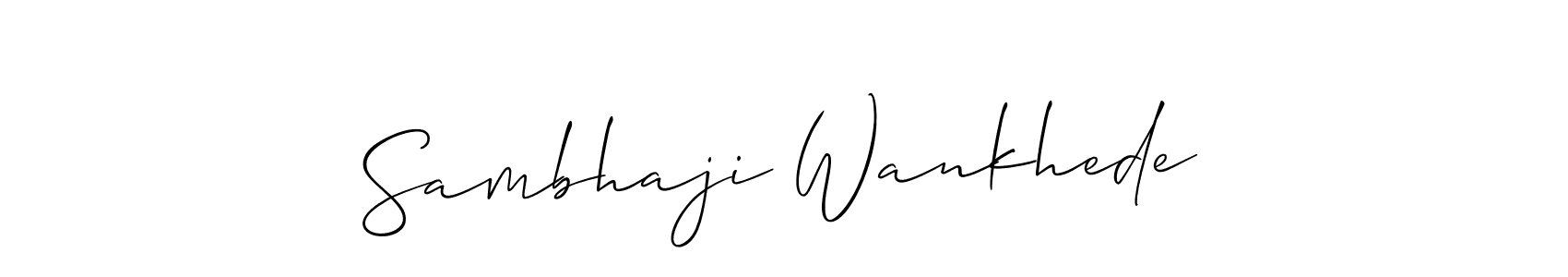 Make a beautiful signature design for name Sambhaji Wankhede. With this signature (Allison_Script) style, you can create a handwritten signature for free. Sambhaji Wankhede signature style 2 images and pictures png