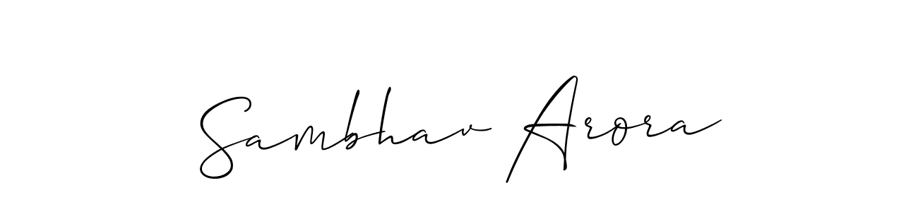 This is the best signature style for the Sambhav Arora name. Also you like these signature font (Allison_Script). Mix name signature. Sambhav Arora signature style 2 images and pictures png