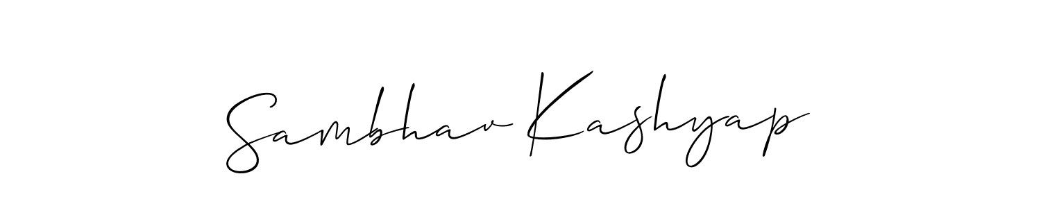 How to Draw Sambhav Kashyap signature style? Allison_Script is a latest design signature styles for name Sambhav Kashyap. Sambhav Kashyap signature style 2 images and pictures png