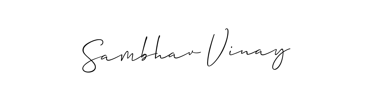 This is the best signature style for the Sambhav Vinay name. Also you like these signature font (Allison_Script). Mix name signature. Sambhav Vinay signature style 2 images and pictures png