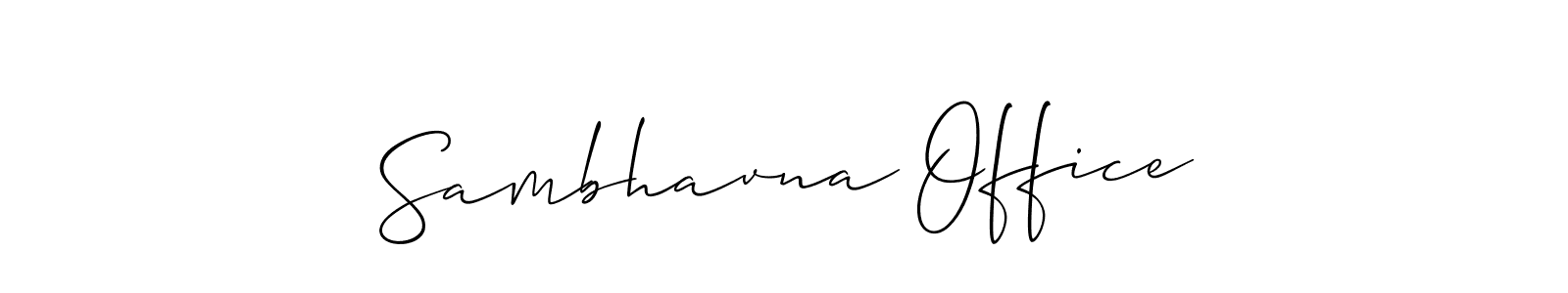 How to make Sambhavna Office name signature. Use Allison_Script style for creating short signs online. This is the latest handwritten sign. Sambhavna Office signature style 2 images and pictures png