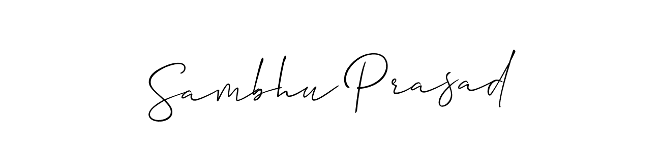 Design your own signature with our free online signature maker. With this signature software, you can create a handwritten (Allison_Script) signature for name Sambhu Prasad. Sambhu Prasad signature style 2 images and pictures png