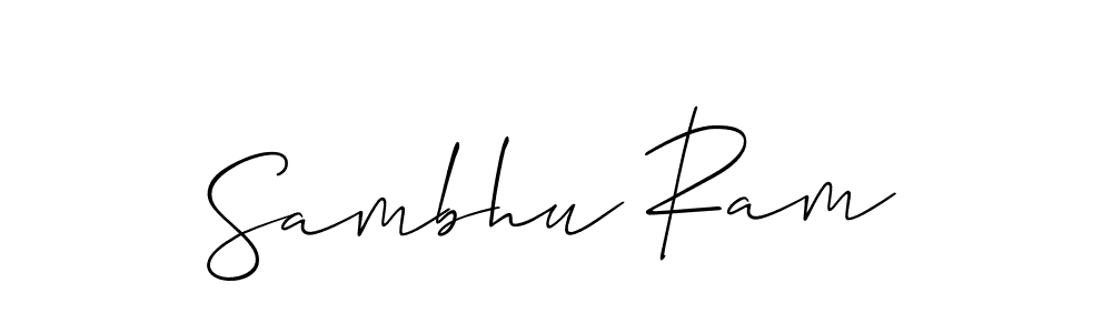 Design your own signature with our free online signature maker. With this signature software, you can create a handwritten (Allison_Script) signature for name Sambhu Ram. Sambhu Ram signature style 2 images and pictures png