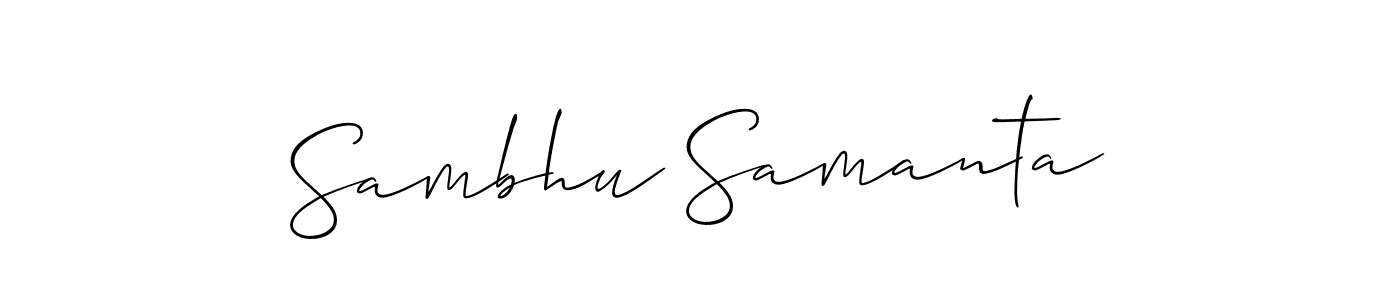 Make a beautiful signature design for name Sambhu Samanta. With this signature (Allison_Script) style, you can create a handwritten signature for free. Sambhu Samanta signature style 2 images and pictures png