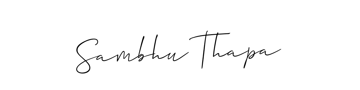 Sambhu Thapa stylish signature style. Best Handwritten Sign (Allison_Script) for my name. Handwritten Signature Collection Ideas for my name Sambhu Thapa. Sambhu Thapa signature style 2 images and pictures png