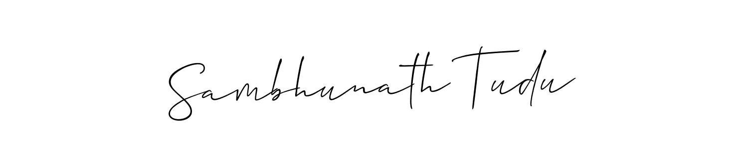 How to make Sambhunath Tudu name signature. Use Allison_Script style for creating short signs online. This is the latest handwritten sign. Sambhunath Tudu signature style 2 images and pictures png