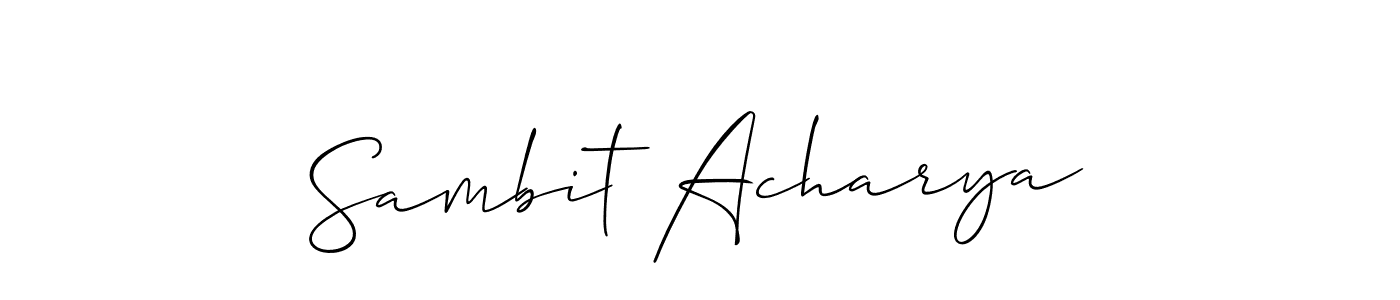 How to make Sambit Acharya name signature. Use Allison_Script style for creating short signs online. This is the latest handwritten sign. Sambit Acharya signature style 2 images and pictures png