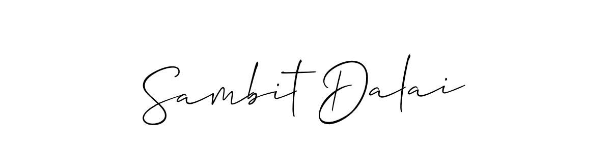 Create a beautiful signature design for name Sambit Dalai. With this signature (Allison_Script) fonts, you can make a handwritten signature for free. Sambit Dalai signature style 2 images and pictures png