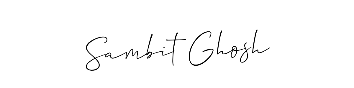 Also we have Sambit Ghosh name is the best signature style. Create professional handwritten signature collection using Allison_Script autograph style. Sambit Ghosh signature style 2 images and pictures png