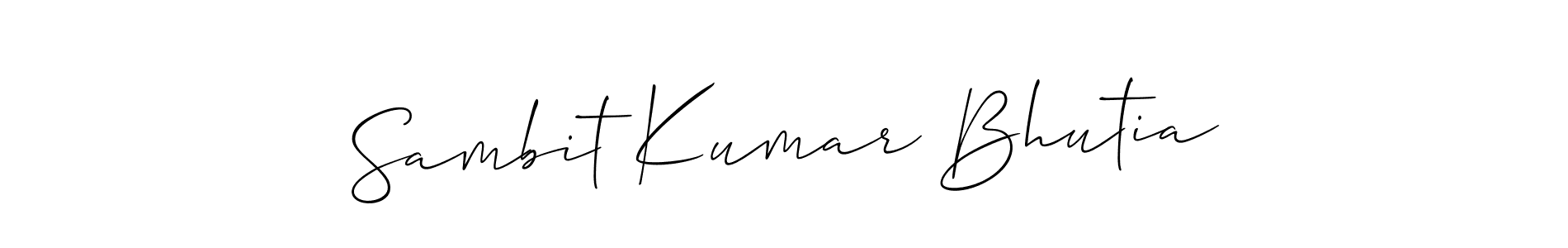 Make a short Sambit Kumar Bhutia signature style. Manage your documents anywhere anytime using Allison_Script. Create and add eSignatures, submit forms, share and send files easily. Sambit Kumar Bhutia signature style 2 images and pictures png