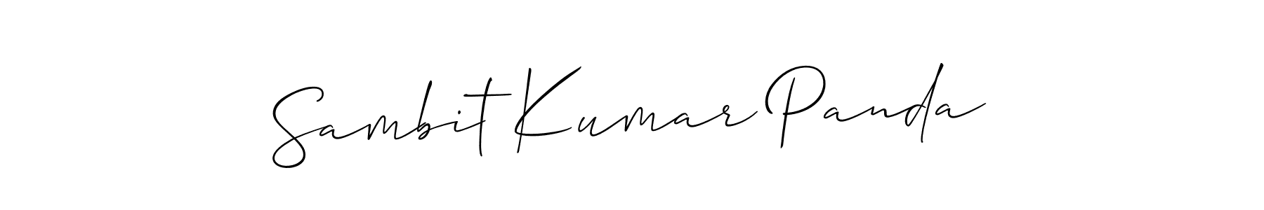 How to make Sambit Kumar Panda name signature. Use Allison_Script style for creating short signs online. This is the latest handwritten sign. Sambit Kumar Panda signature style 2 images and pictures png