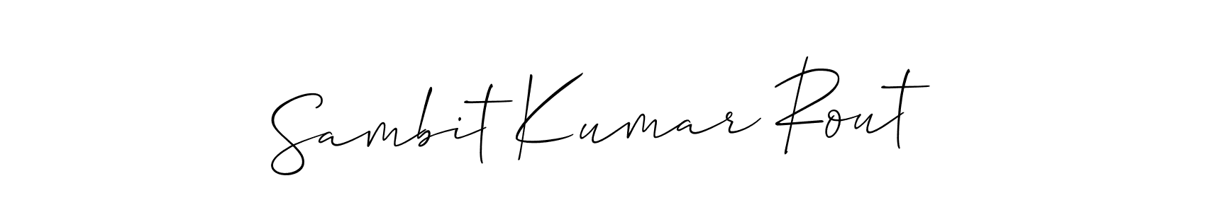 Make a short Sambit Kumar Rout signature style. Manage your documents anywhere anytime using Allison_Script. Create and add eSignatures, submit forms, share and send files easily. Sambit Kumar Rout signature style 2 images and pictures png