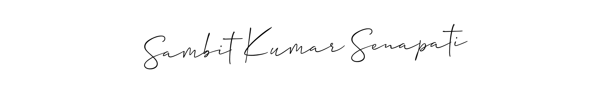Create a beautiful signature design for name Sambit Kumar Senapati. With this signature (Allison_Script) fonts, you can make a handwritten signature for free. Sambit Kumar Senapati signature style 2 images and pictures png