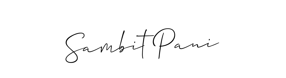 Make a beautiful signature design for name Sambit Pani. With this signature (Allison_Script) style, you can create a handwritten signature for free. Sambit Pani signature style 2 images and pictures png