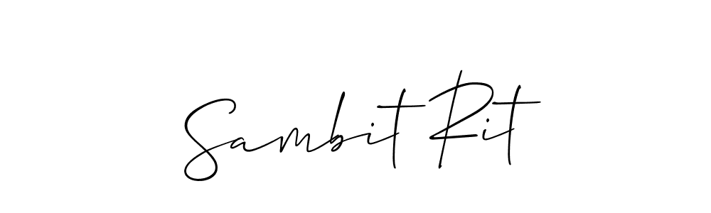 Make a beautiful signature design for name Sambit Rit. With this signature (Allison_Script) style, you can create a handwritten signature for free. Sambit Rit signature style 2 images and pictures png