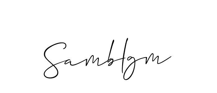 Make a short Samblgm signature style. Manage your documents anywhere anytime using Allison_Script. Create and add eSignatures, submit forms, share and send files easily. Samblgm signature style 2 images and pictures png