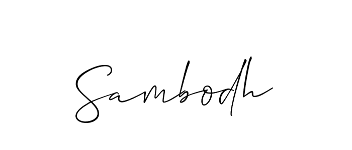 Make a beautiful signature design for name Sambodh. Use this online signature maker to create a handwritten signature for free. Sambodh signature style 2 images and pictures png