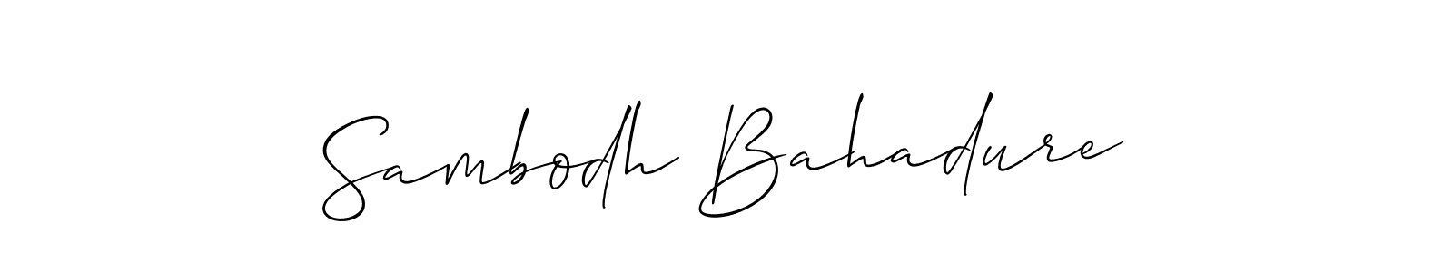 Similarly Allison_Script is the best handwritten signature design. Signature creator online .You can use it as an online autograph creator for name Sambodh Bahadure. Sambodh Bahadure signature style 2 images and pictures png