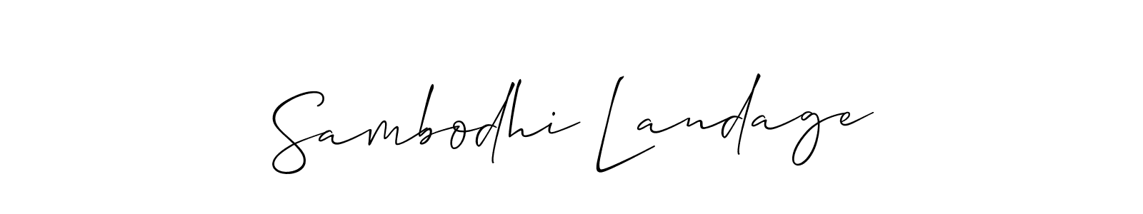 Make a beautiful signature design for name Sambodhi Landage. Use this online signature maker to create a handwritten signature for free. Sambodhi Landage signature style 2 images and pictures png