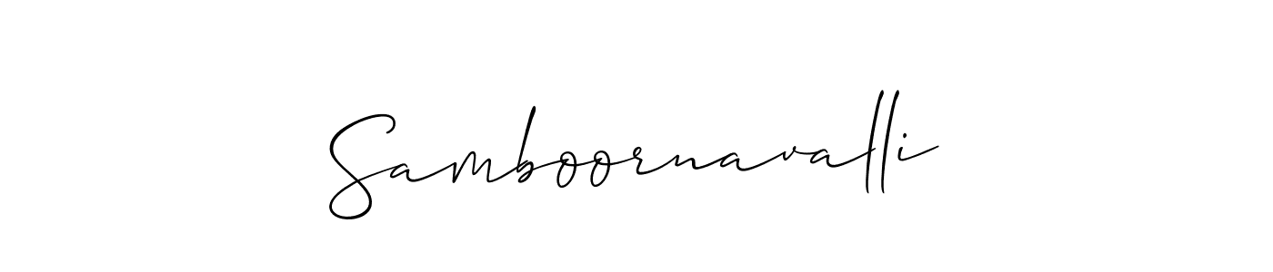 You can use this online signature creator to create a handwritten signature for the name Samboornavalli. This is the best online autograph maker. Samboornavalli signature style 2 images and pictures png