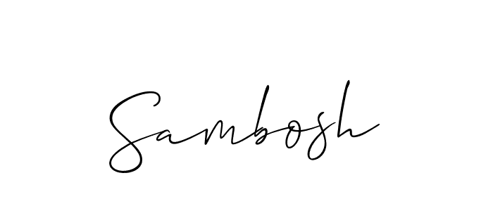 Best and Professional Signature Style for Sambosh. Allison_Script Best Signature Style Collection. Sambosh signature style 2 images and pictures png