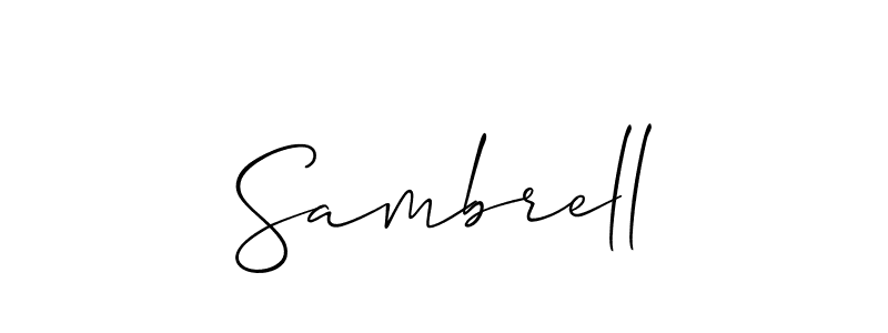 if you are searching for the best signature style for your name Sambrell. so please give up your signature search. here we have designed multiple signature styles  using Allison_Script. Sambrell signature style 2 images and pictures png