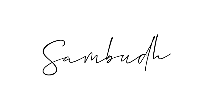 How to Draw Sambudh signature style? Allison_Script is a latest design signature styles for name Sambudh. Sambudh signature style 2 images and pictures png