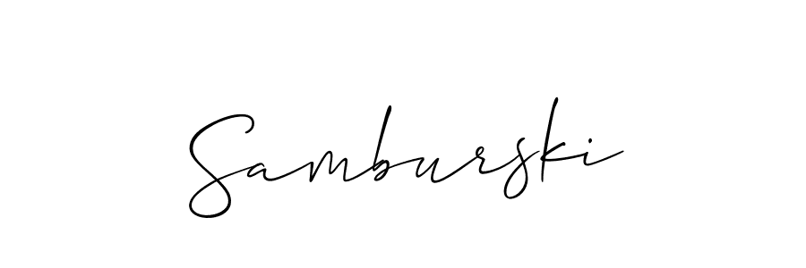 Once you've used our free online signature maker to create your best signature Allison_Script style, it's time to enjoy all of the benefits that Samburski name signing documents. Samburski signature style 2 images and pictures png
