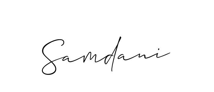 How to Draw Samdani signature style? Allison_Script is a latest design signature styles for name Samdani. Samdani signature style 2 images and pictures png